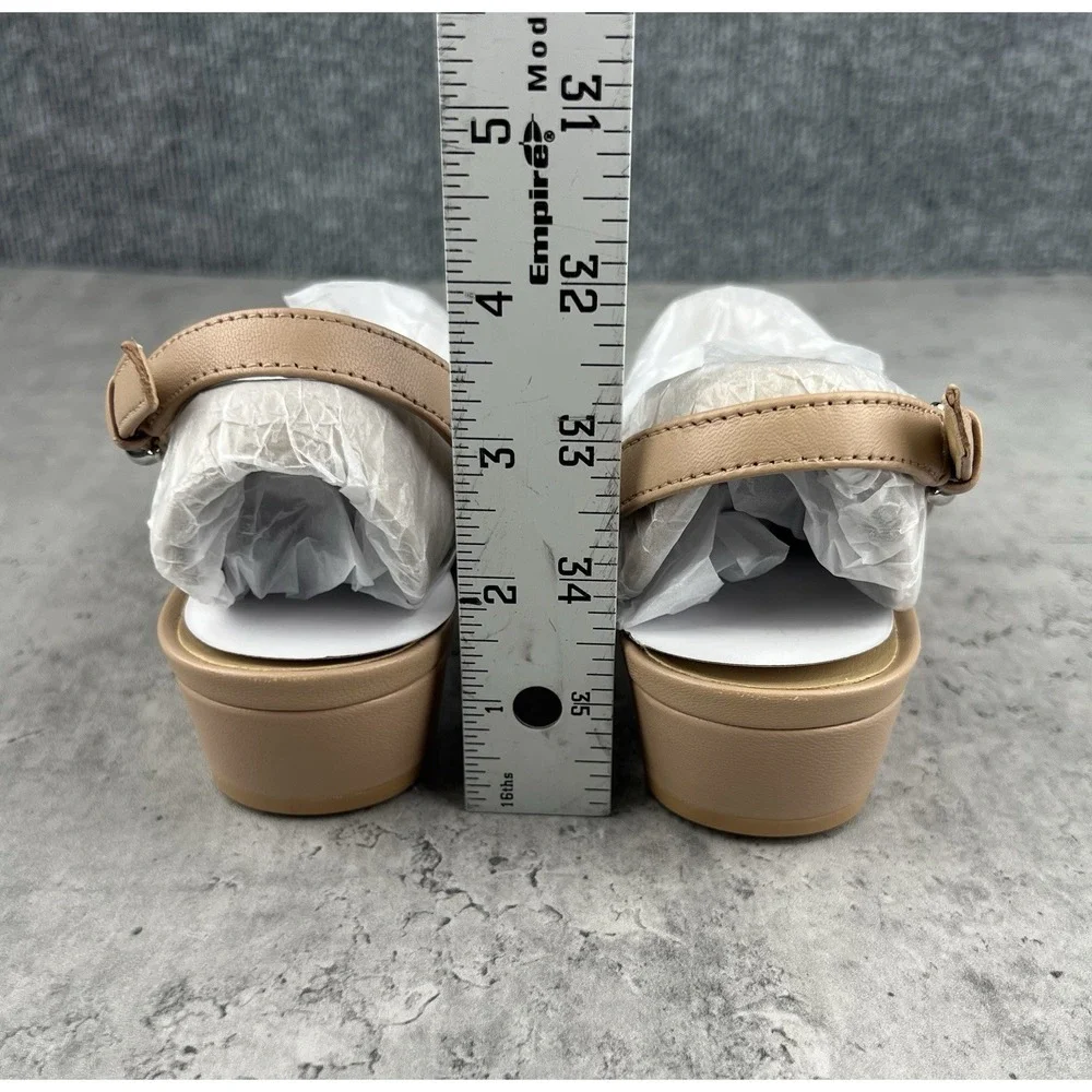 Naturalizer Womens Banks Nude Beige Slingback Strap Flats Size 6.5W New